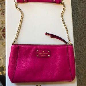 Kate Spade hot pink shoulder bag.